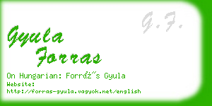 gyula forras business card